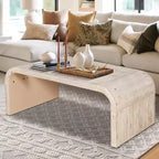 Table basse vintage Clihome Farmhouse Crafts, design Art Déco incurvé