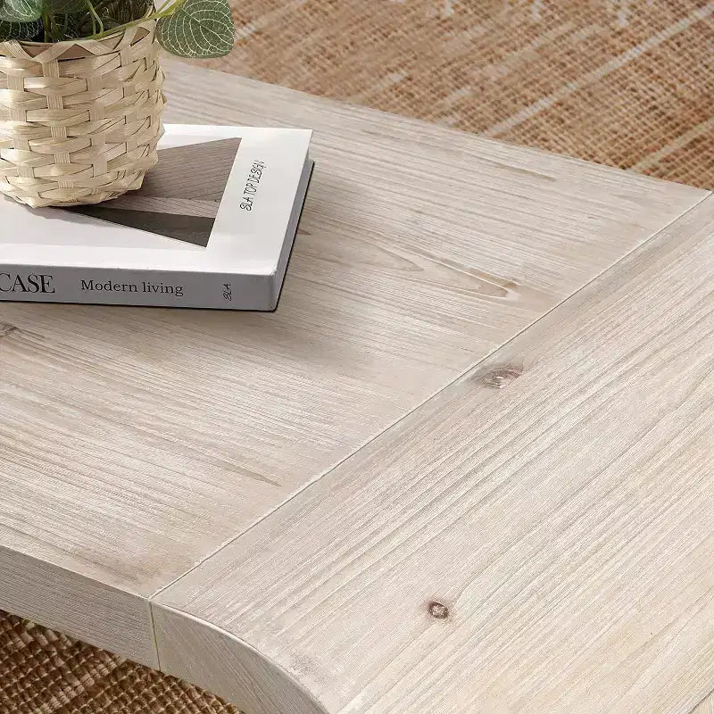 Table basse vintage Clihome Farmhouse Crafts, design Art Déco incurvé