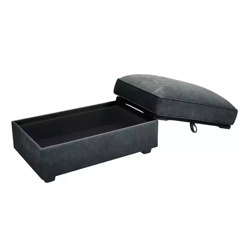 TUYOHW Pouf modulaire rectangulaire 33,8W avec rangement, Pouf repose-pieds avec rangement à couvercle relevable, Rembourrage en mousse haute densité, Décoration d'intérieur