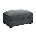 TUYOHW Pouf modulaire rectangulaire 33,8W avec rangement, Pouf repose-pieds avec rangement à couvercle relevable, Rembourrage en mousse haute densité, Décoration d'intérieur