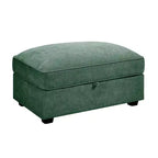 TUYOHW Pouf modulaire rectangulaire 33,8W avec rangement, Pouf repose-pieds avec rangement à couvercle relevable, Rembourrage en mousse haute densité, Décoration d'intérieur