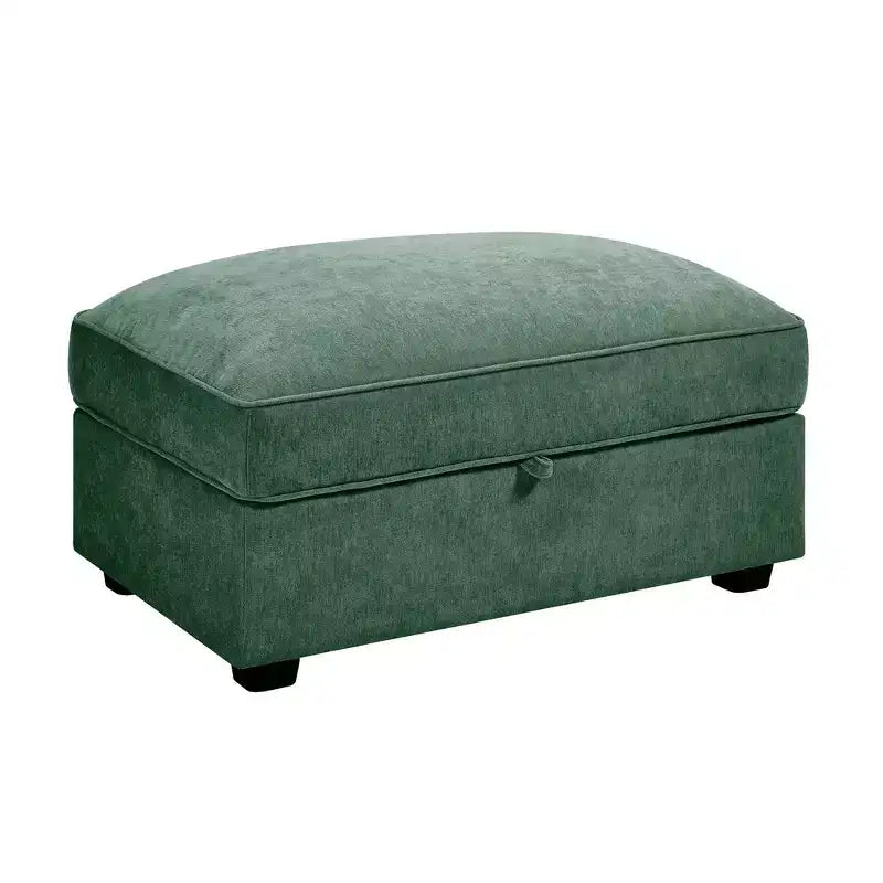 TUYOHW Pouf modulaire rectangulaire 33,8W avec rangement, Pouf repose-pieds avec rangement à couvercle relevable, Rembourrage en mousse haute densité, Décoration d'intérieur