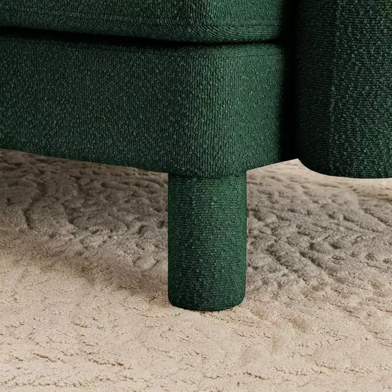 TUYOHW 19.7 Pouf Repose-Pieds en Peluche, Module Ottoman en Tissu Doux pour Canapé Modulable, Repose-Pieds Carré à Cadre en Bois pour Salon