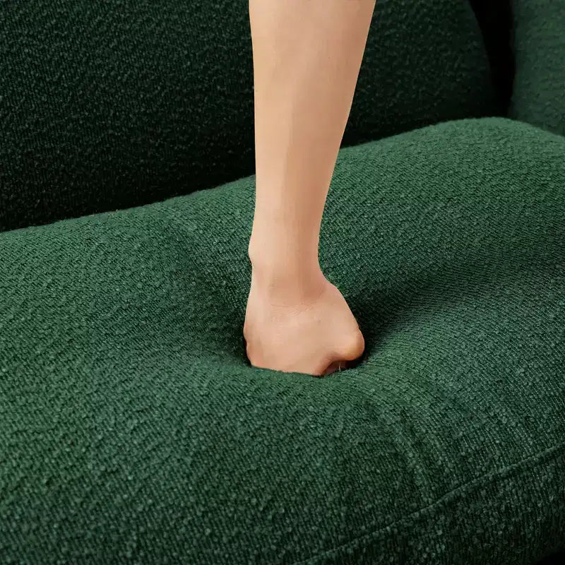 TUYOHW 19.7 Pouf Repose-Pieds en Peluche, Module Ottoman en Tissu Doux pour Canapé Modulable, Repose-Pieds Carré à Cadre en Bois pour Salon