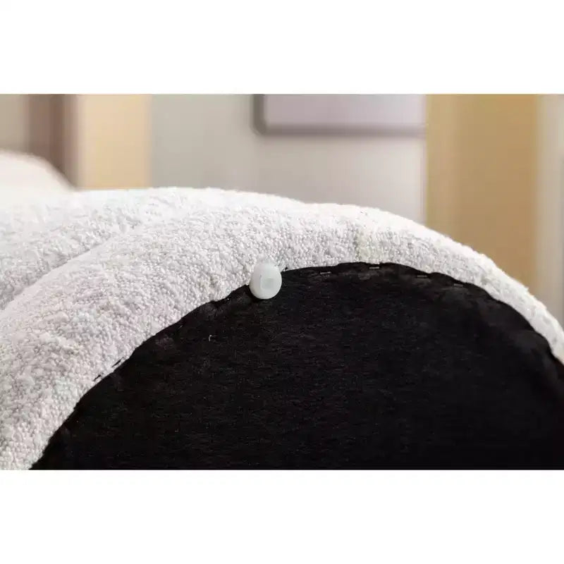 TUYOHW 16 Pouf de rangement tendance en velours doux/boucle superposé, repose-pieds rembourré, tabouret de pouf rempli de mousse pour salon, capacité de 113 kg