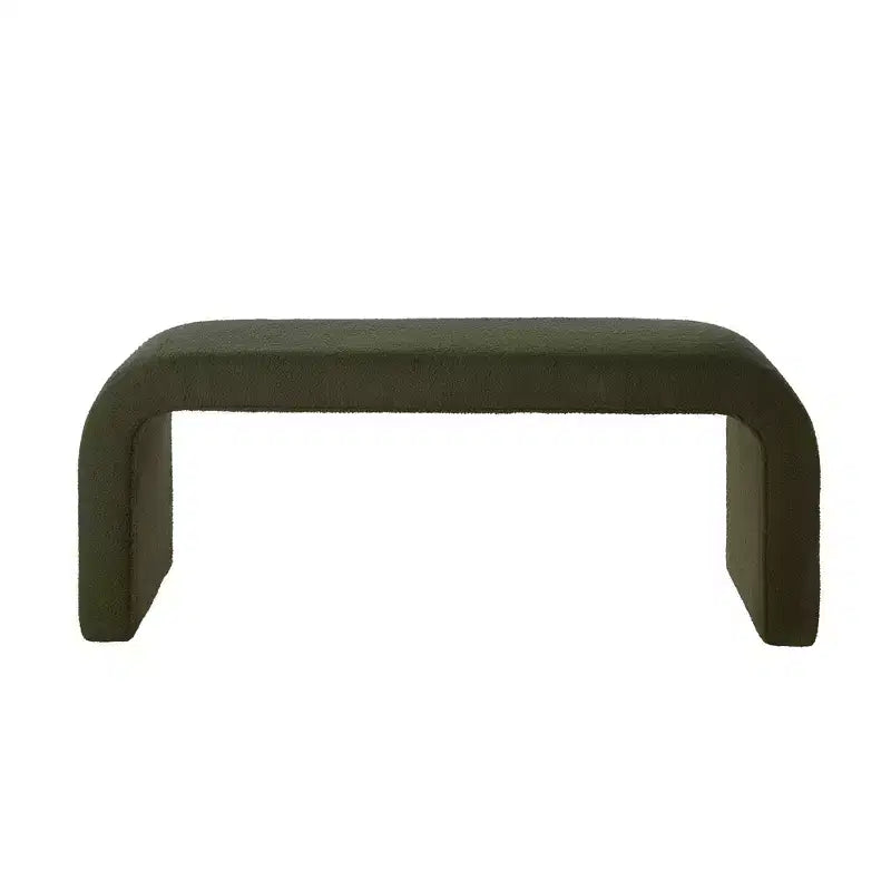 TUYOHW 44 Banc Ottoman moderne en forme de U pour salon, lot de 3, banc de bout de lit empilable, table d'appoint et tabourets en tissu Teddy doux