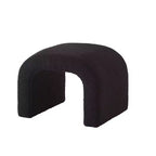 TUYOHW 44 Banc Ottoman moderne en forme de U pour salon, lot de 3, banc de bout de lit empilable, table d'appoint et tabourets en tissu Teddy doux