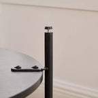 Table basse ronde TUYOHW 2 niveaux, pouf de rangement en fausse fourrure moelleuse de 78,5 cm pour le salon, table centrale élégante avec une capacité de 125 kg