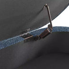 TUYOHW 43 Banc de Rangement Polyvalent Bout de Lit, Banc d'Entrée en Lin Doux, Pouf de Lit Élégant avec Pieds en Bois d'Hévéa, Capacité de 113 kg