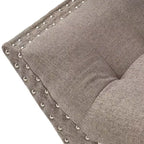 TUYOHW 35.5 Banc Ottoman Vintage Capitonnage à Boutons,Banc de Bout de Lit d'Appoint pour Chambre et Salon,Pieds en Bois de Bouleau et Clous Décoratifs,Gris