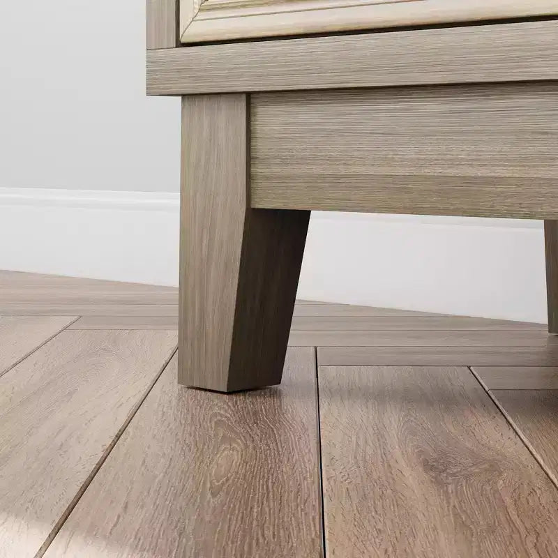 TUYOHW Buffet marron avec 4 portes, meuble d'appoint avec rangement, panneaux en bois massif, étagères réglables, console pour salle à manger, cuisine