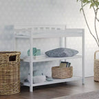 Table à langer plate Child Craft pour bébés, matelas résistant à l'eau et sangle de sécurité inclus, kit anti-basculement inclus pour éviter le basculement, finition sécuritaire pour bébés