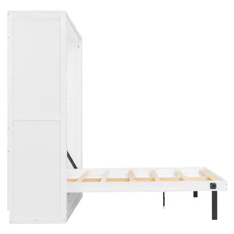 Lit escamotable grand lit Luxystar avec étagères de rangement rotatives pour salon et bureau à domicile