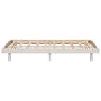 Lit plateforme Bellemave avec lattes épaissies connectées, cadre de lit plateforme flottant en bois massif sans tête de lit pour chambre à coucher