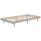 Lit plateforme Bellemave avec lattes épaissies connectées, cadre de lit plateforme flottant en bois massif sans tête de lit pour chambre à coucher