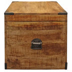 HomeRoots Table d'appoint carrée en bois massif marron naturel 20 po