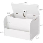 Banc de rangement pour enfants, coffre à jouets à 2 bacs et étagère combinés pour salle de jeux, chambre de bébé, chambre à coucher - Surface facile à nettoyer