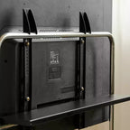 JVNOXK Tour du meuble TV avec un meuble mobile noir antique pour un meuble TV au sol et un meuble TV à projection