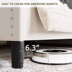 Lit plateforme rembourré en velours COZONY, lit à tête de lit ailée pleine grandeur avec support à lattes en bois