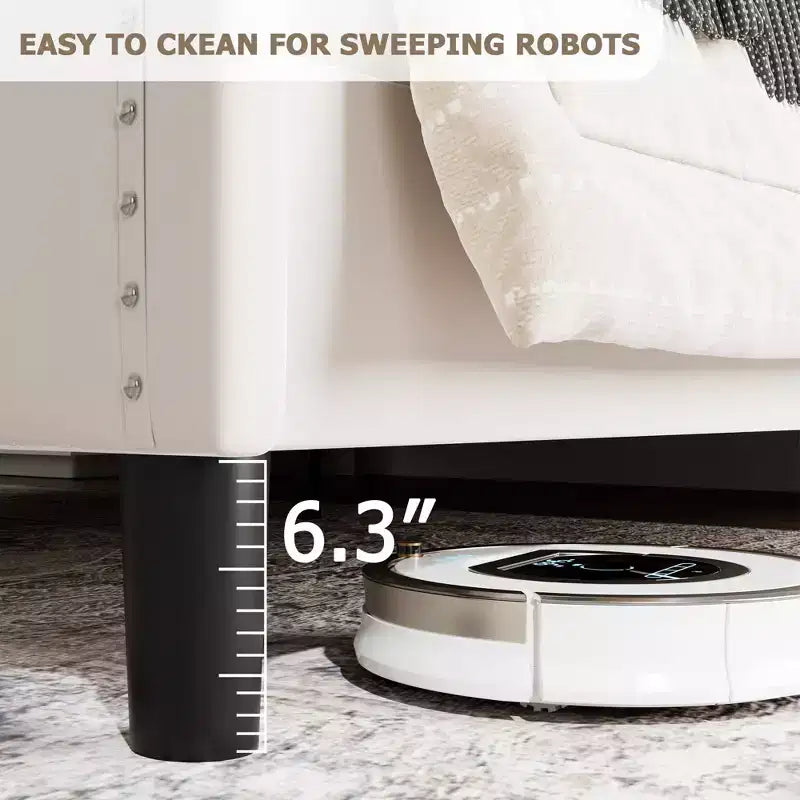 Lit plateforme rembourré en velours COZONY, lit à tête de lit ailée pleine grandeur avec support à lattes en bois