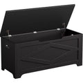 39.4 in Storage Chest, Wooden Storage Bench with Safety Hinges, Easy Assembly, Large Shoe Bench for Entryway, Living Room,Bedroom
