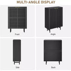 Meuble à chaussures en bois à 6 niveaux avec portes persiennes, étagère à chaussures étroite autoportante, meuble de rangement pour entrée, peut contenir 24 paires de chaussures, mobilier de couloir moderne.