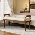 Christopher Knight Home Dana Mid-Century Modern Rubberwood Faux Leather Upholstered Button Tufted Bench