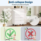 Commode à 5 tiroirs pour chambre à coucher, commode moderne haute de 122 cm en bois avec grand rangement en bois, commode pour salon, couloir, couleur naturelle