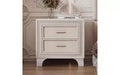 TUYOHW Table de Chevet 2 Tiroirs en Velours, Petite Table d'Appoint Rustique-Chic avec Bande Pailletée Argentée et Pieds en Métal, pour Chambre à Coucher