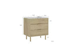 Table de chevet moderne TUYOHW avec station de charge et veilleuse à commande vocale, table d'appoint multi-rangements avec armoire de rangement pour chambre à coucher
