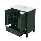 Ensemble de meuble-lavabo de salle de bain en bois de 60 pouces avec double vasque, grand meuble de salle de bain autoportant avec tiroir