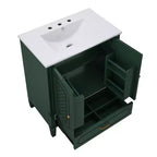 Ensemble de meuble-lavabo de salle de bain en bois de 60 pouces avec double vasque, grand meuble de salle de bain autoportant avec tiroir