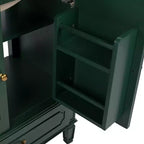 Ensemble de meuble-lavabo de salle de bain en bois de 60 pouces avec double vasque, grand meuble de salle de bain autoportant avec tiroir