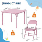 Ensemble table et chaises pliantes Acekool pour enfants, ensemble de table d'activités 3 ou 5 pièces pour garçons et filles pour salle à manger, garderie, salle de classe