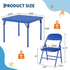 Ensemble table et chaises pliantes Acekool pour enfants, ensemble de table d'activités 3 ou 5 pièces pour garçons et filles pour salle à manger, garderie, salle de classe