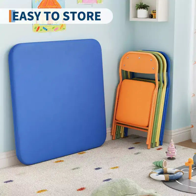 Ensemble table et chaises pliantes Acekool pour enfants, ensemble de table d'activités 3 ou 5 pièces pour garçons et filles pour salle à manger, garderie, salle de classe