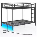 Lit superposé Greenstell - Bandes lumineuses LED à intensité variable, ports de charge USB, lit gigogne et convertible en 2 lits