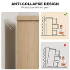 Commode à 7 tiroirs avec poignées intégrées, commode en bois moderne pour chambre à coucher, chambre d'enfant, salon, montage facile, sécurité anti-basculement