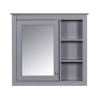 Meuble de salle de bain CASAINC 30 x 28 avec miroir et 3 étagères ouvertes, fixation murale (sans meuble-lavabo)