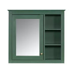 Meuble de salle de bain CASAINC 30 x 28 avec miroir et 3 étagères ouvertes, fixation murale (sans meuble-lavabo)