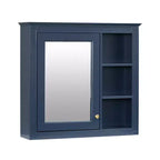 Meuble de salle de bain CASAINC 30 x 28 avec miroir et 3 étagères ouvertes, fixation murale (sans meuble-lavabo)