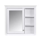Meuble de salle de bain CASAINC 30 x 28 avec miroir et 3 étagères ouvertes, fixation murale (sans meuble-lavabo)