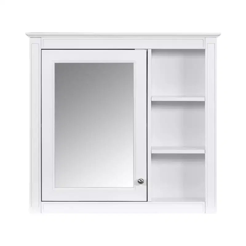 Meuble de salle de bain CASAINC 30 x 28 avec miroir et 3 étagères ouvertes, fixation murale (sans meuble-lavabo)
