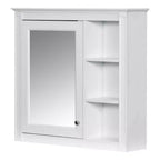 Meuble de salle de bain CASAINC 30 x 28 avec miroir et 3 étagères ouvertes, fixation murale (sans meuble-lavabo)