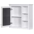 Meuble de salle de bain CASAINC 30 x 28 avec miroir et 3 étagères ouvertes, fixation murale (sans meuble-lavabo)