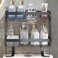 Over Toilet Storage Shelf No Drill Carbon Steel Bathroom Organizer, Single or Double Layer Freestanding Shelf Black