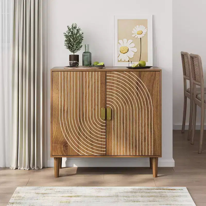 Meuble à chaussures avec 2 tiroirs basculants, meuble de rangement pour chaussures dissimulé en noyer de 23,6 po avec design cannelé, meuble organisateur de chaussures autoportant