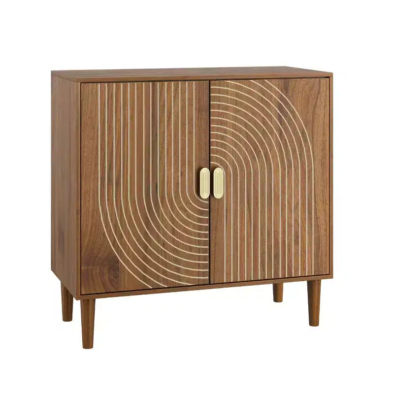 Meuble à chaussures avec 2 tiroirs basculants, meuble de rangement pour chaussures dissimulé en noyer de 23,6 po avec design cannelé, meuble organisateur de chaussures autoportant