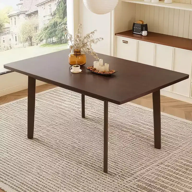 PexFix Table à manger rustique de ferme, cadre en bois massif, table à manger moderne minimaliste pour cuisine, salle à manger, salon