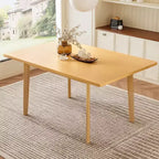 PexFix Table à manger rustique de ferme, cadre en bois massif, table à manger moderne minimaliste pour cuisine, salle à manger, salon